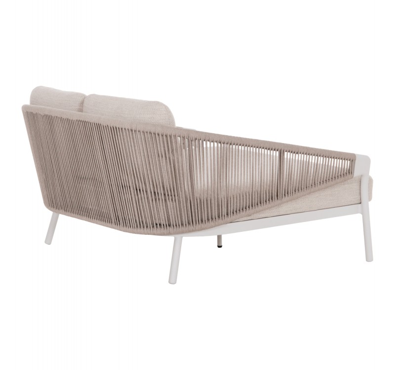 DAYBED ΣΕΙΡΑ XANTION HM6474.02 ΛΕΥΚΟ ΑΛΟΥΜΙΝΙΟ--ΣΧΟΙΝΙ--OLEFIN 157x147x88Υεκ