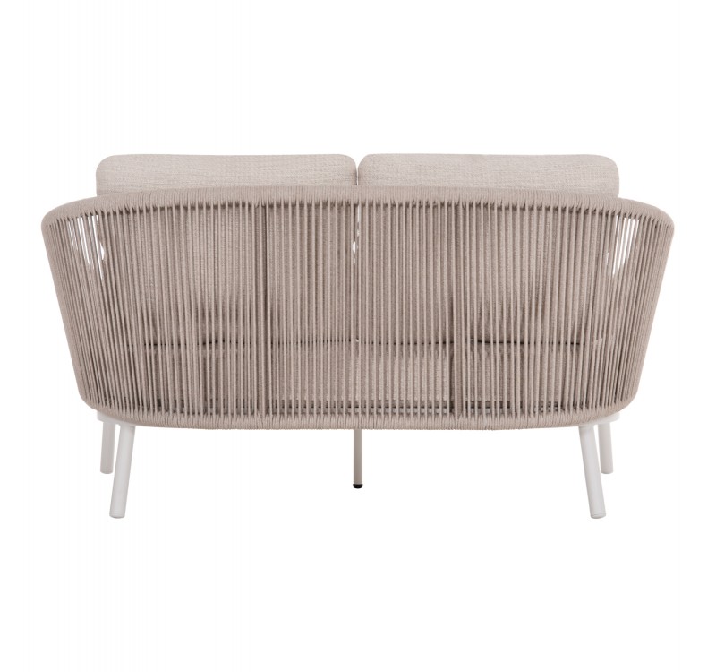 DAYBED ΣΕΙΡΑ XANTION HM6474.02 ΛΕΥΚΟ ΑΛΟΥΜΙΝΙΟ--ΣΧΟΙΝΙ--OLEFIN 157x147x88Υεκ