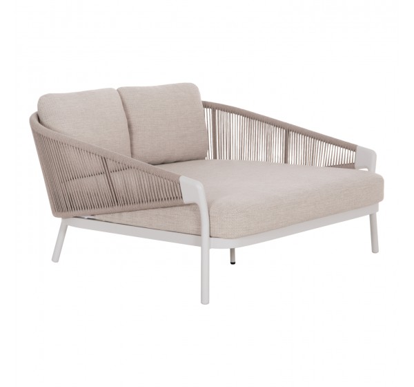DAYBED ΣΕΙΡΑ XANTION HM6474.02 ΛΕΥΚΟ ΑΛΟΥΜΙΝΙΟ--ΣΧΟΙΝΙ--OLEFIN 157x147x88Υεκ