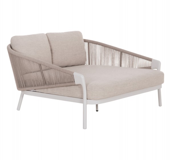 DAYBED ΣΕΙΡΑ XANTION HM6474.02 ΛΕΥΚΟ ΑΛΟΥΜΙΝΙΟ--ΣΧΟΙΝΙ--OLEFIN 157x147x88Υεκ