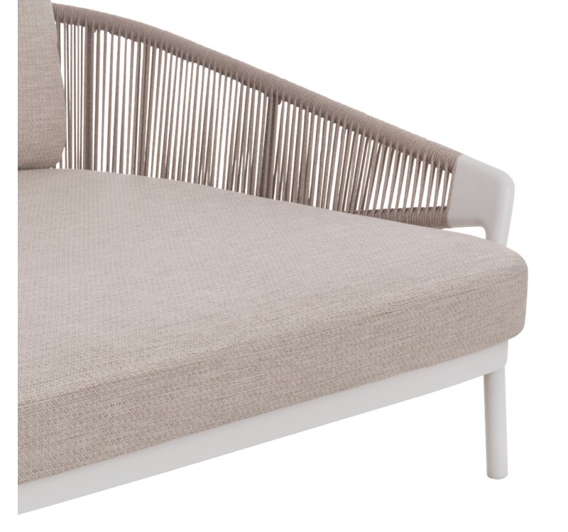 DAYBED ΣΕΙΡΑ XANTION HM6474.02 ΛΕΥΚΟ ΑΛΟΥΜΙΝΙΟ--ΣΧΟΙΝΙ--OLEFIN 157x147x88Υεκ