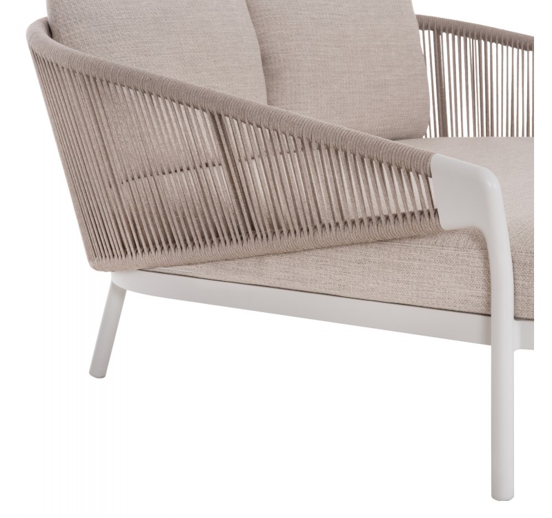 DAYBED ΣΕΙΡΑ XANTION HM6474.02 ΛΕΥΚΟ ΑΛΟΥΜΙΝΙΟ--ΣΧΟΙΝΙ--OLEFIN 157x147x88Υεκ
