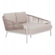 DAYBED ΣΕΙΡΑ XANTION HM6474.02 ΛΕΥΚΟ ΑΛΟΥΜΙΝΙΟ--ΣΧΟΙΝΙ--OLEFIN 157x147x88Υεκ