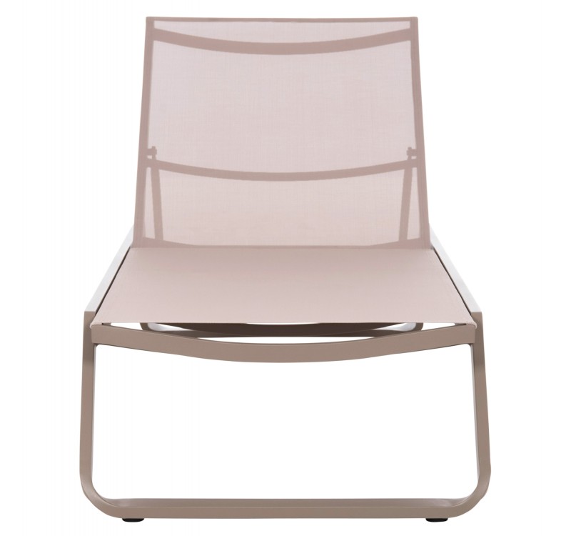 ΞΑΠΛΩΣΤΡΑ ΑΛΟΥΜΙΝΙΟΥ MARIMAR HM6562.03 ΣΚΕΛΕΤΟΣ TAUPE & TEXTILENE ΜΠΕΖ 220x67.5x31.5Υεκ