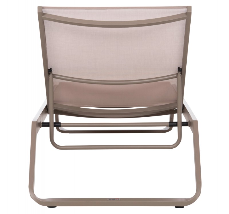 ΞΑΠΛΩΣΤΡΑ ΑΛΟΥΜΙΝΙΟΥ MARIMAR HM6562.03 ΣΚΕΛΕΤΟΣ TAUPE & TEXTILENE ΜΠΕΖ 220x67.5x31.5Υεκ