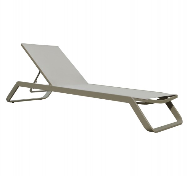 ΞΑΠΛΩΣΤΡΑ ΑΛΟΥΜΙΝΙΟΥ MARIMAR HM6562.03 ΣΚΕΛΕΤΟΣ TAUPE & TEXTILENE ΜΠΕΖ 220x67.5x31.5Υεκ