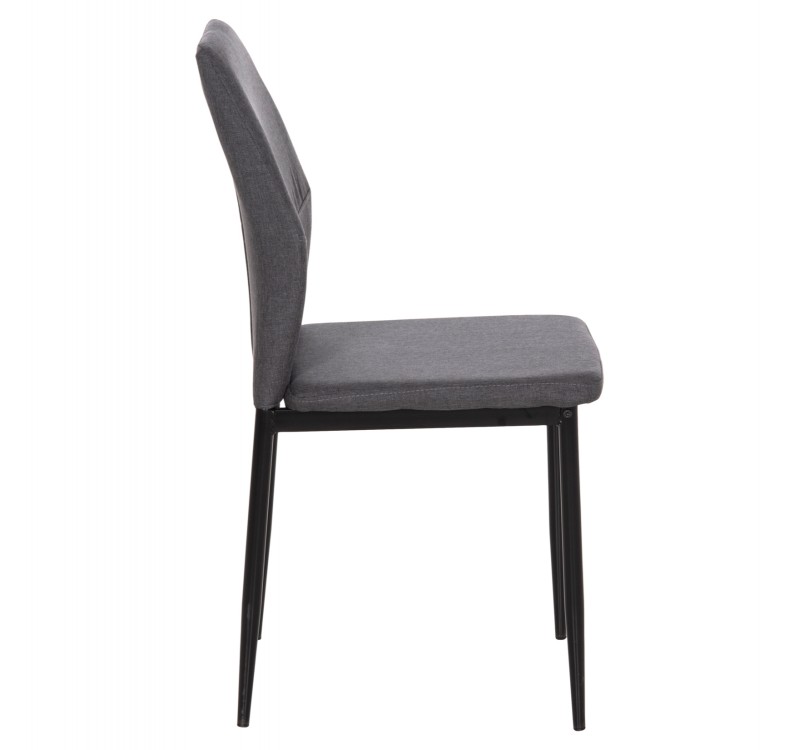 ΚΑΡΕΚΛΑ ΤΡΑΠΕΖΑΡΙΑΣ DIAZ HM18346.01 ΓΚΡΙ ΥΦΑΣΜΑ-ΜΕΤΑΛΛΙΚΑ ΠΟΔΙΑ ΜΑΥΡΑ 43x52x87Υεκ.