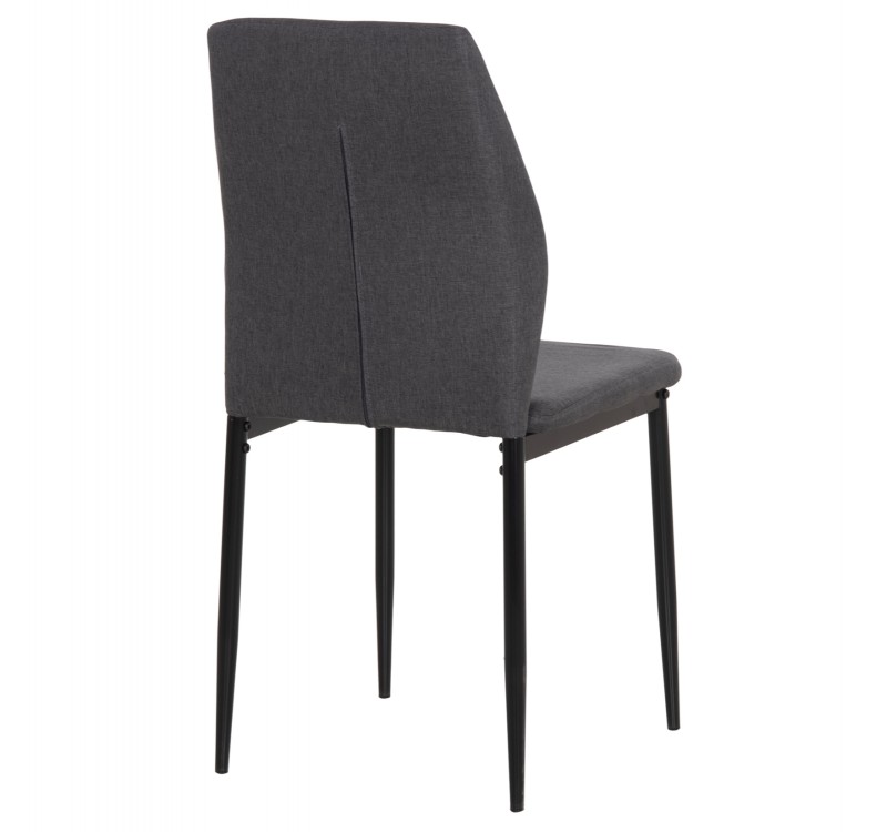 ΚΑΡΕΚΛΑ ΤΡΑΠΕΖΑΡΙΑΣ DIAZ HM18346.01 ΓΚΡΙ ΥΦΑΣΜΑ-ΜΕΤΑΛΛΙΚΑ ΠΟΔΙΑ ΜΑΥΡΑ 43x52x87Υεκ.