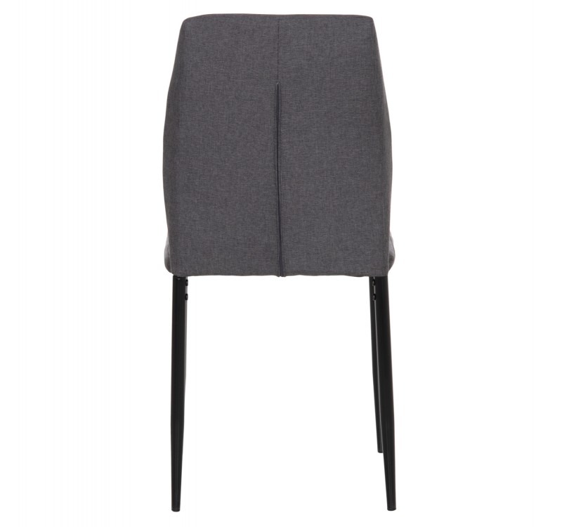 ΚΑΡΕΚΛΑ ΤΡΑΠΕΖΑΡΙΑΣ DIAZ HM18346.01 ΓΚΡΙ ΥΦΑΣΜΑ-ΜΕΤΑΛΛΙΚΑ ΠΟΔΙΑ ΜΑΥΡΑ 43x52x87Υεκ.