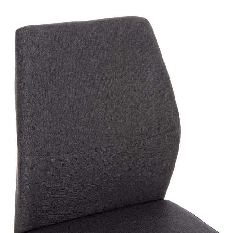 ΚΑΡΕΚΛΑ ΤΡΑΠΕΖΑΡΙΑΣ DIAZ HM18346.01 ΓΚΡΙ ΥΦΑΣΜΑ-ΜΕΤΑΛΛΙΚΑ ΠΟΔΙΑ ΜΑΥΡΑ 43x52x87Υεκ.