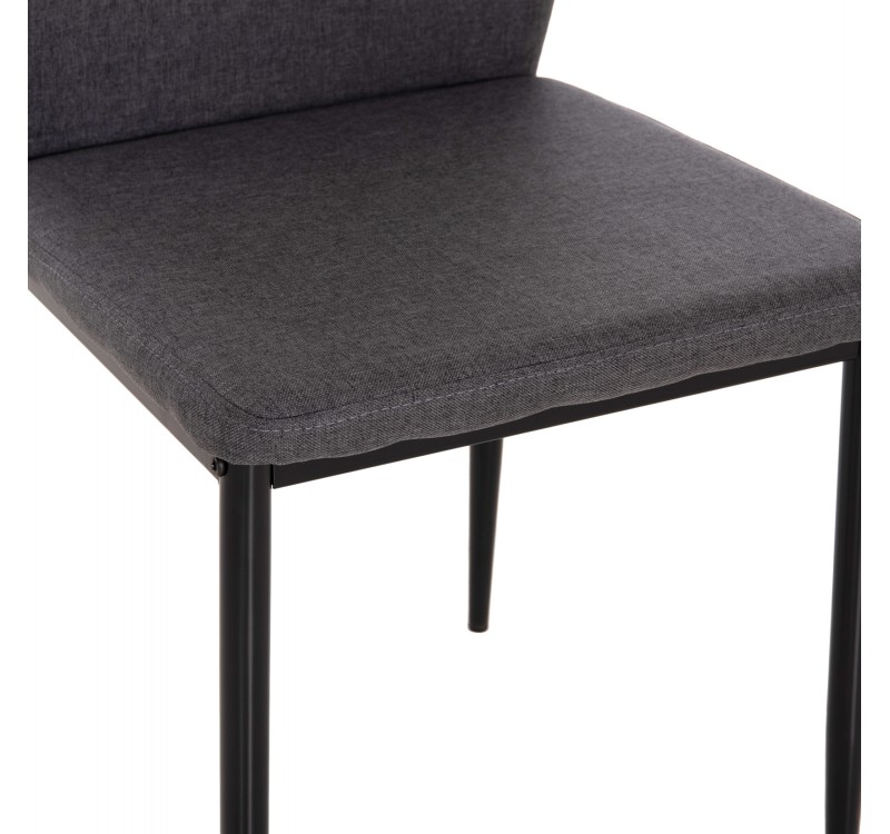 ΚΑΡΕΚΛΑ ΤΡΑΠΕΖΑΡΙΑΣ DIAZ HM18346.01 ΓΚΡΙ ΥΦΑΣΜΑ-ΜΕΤΑΛΛΙΚΑ ΠΟΔΙΑ ΜΑΥΡΑ 43x52x87Υεκ.