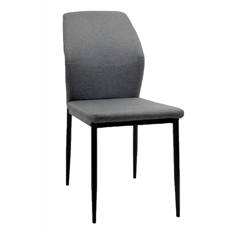 ΚΑΡΕΚΛΑ ΤΡΑΠΕΖΑΡΙΑΣ DIAZ HM18346.01 ΓΚΡΙ ΥΦΑΣΜΑ-ΜΕΤΑΛΛΙΚΑ ΠΟΔΙΑ ΜΑΥΡΑ 43x52x87Υεκ.