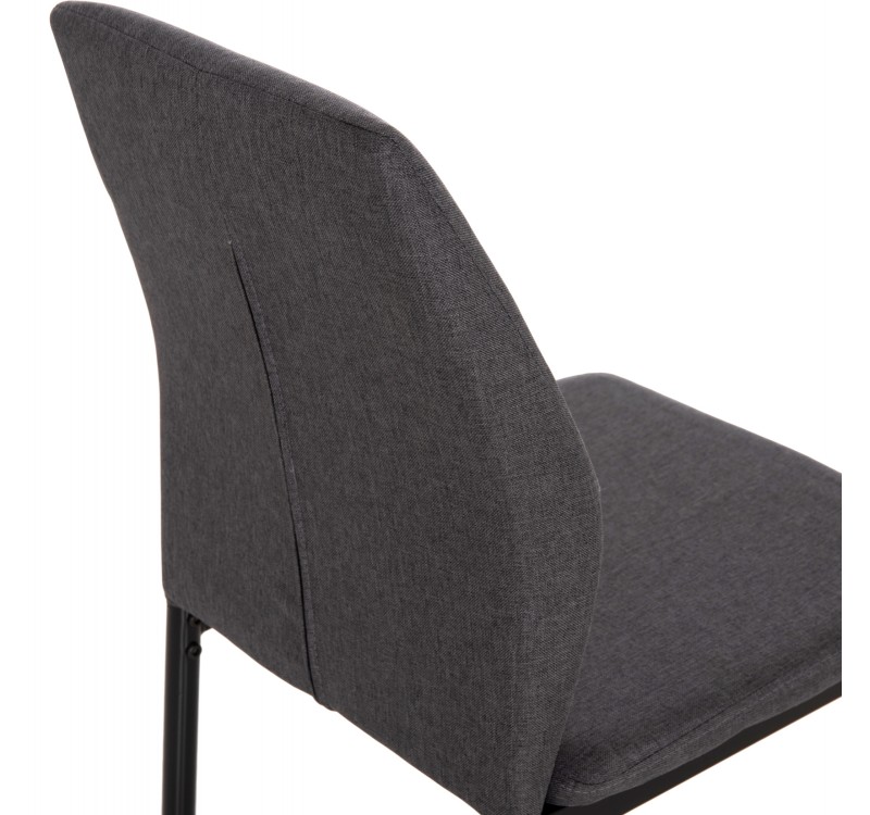 ΚΑΡΕΚΛΑ ΤΡΑΠΕΖΑΡΙΑΣ DIAZ HM18346.01 ΓΚΡΙ ΥΦΑΣΜΑ-ΜΕΤΑΛΛΙΚΑ ΠΟΔΙΑ ΜΑΥΡΑ 43x52x87Υεκ.