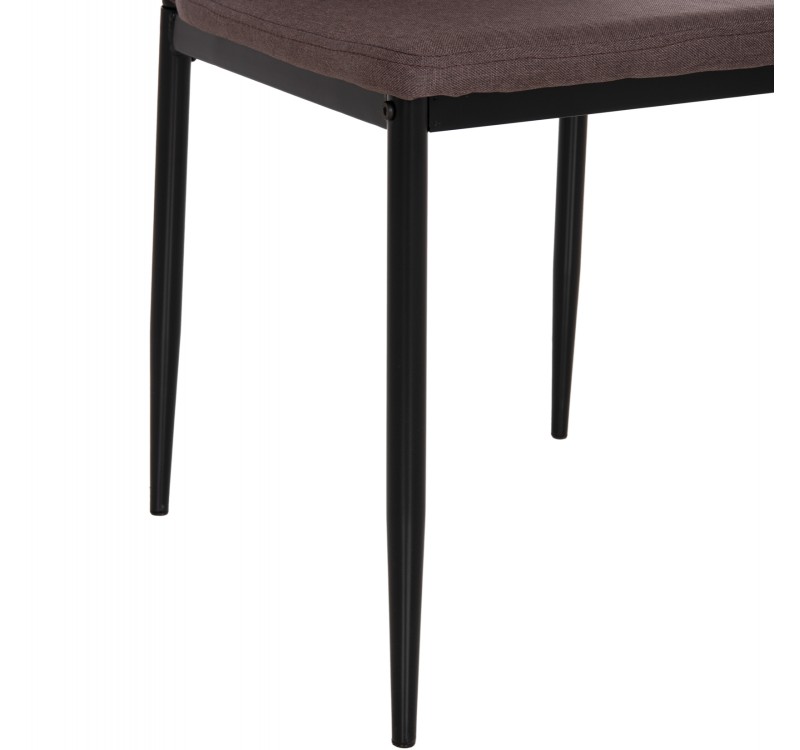 ΚΑΡΕΚΛΑ ΤΡΑΠΕΖΑΡΙΑΣ DIAZ HM18346.03 ΚΑΦΕ ΥΦΑΣΜΑ-ΜΕΤΑΛΛΙΚΑ ΠΟΔΙΑ ΜΑΥΡΑ 43x52x87Υεκ.