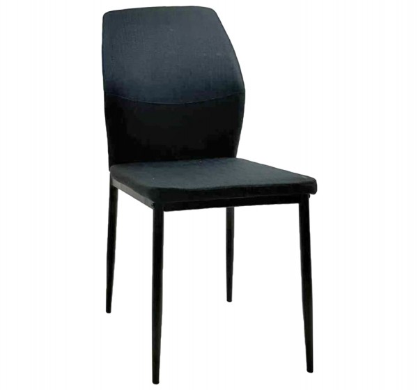 ΚΑΡΕΚΛΑ ΤΡΑΠΕΖΑΡΙΑΣ DIAZ HM18346.02 ΜΑΥΡΟ ΥΦΑΣΜΑ & ΜΕΤΑΛΛΙΚΑ ΠΟΔΙΑ 43x52x87Υεκ.