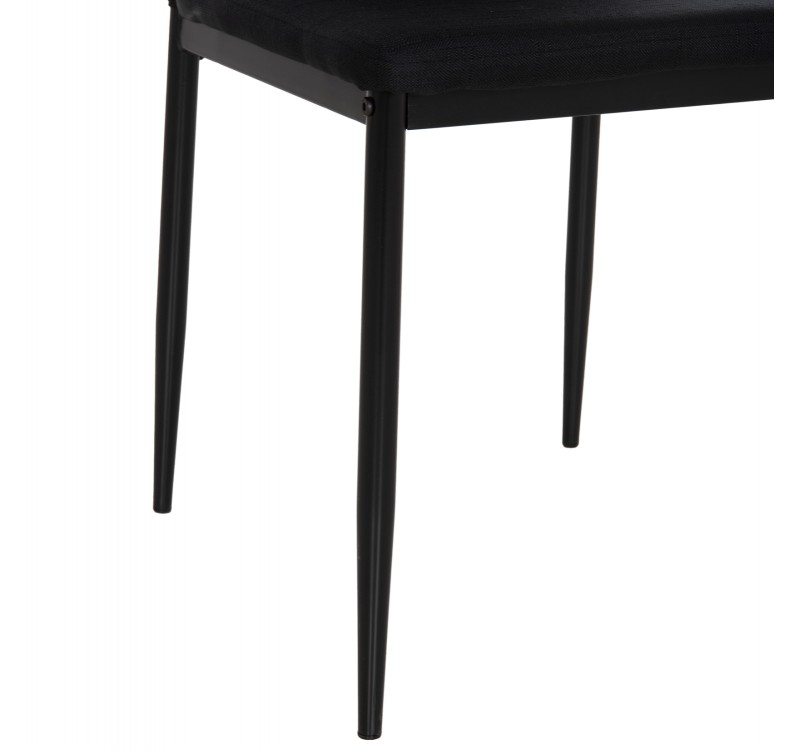 ΚΑΡΕΚΛΑ ΤΡΑΠΕΖΑΡΙΑΣ DIAZ HM18346.02 ΜΑΥΡΟ ΥΦΑΣΜΑ & ΜΕΤΑΛΛΙΚΑ ΠΟΔΙΑ 43x52x87Υεκ.