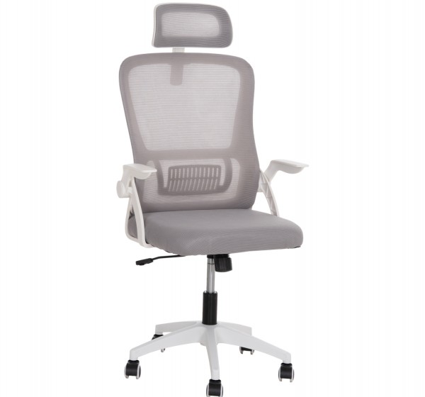 ΚΑΡΕΚΛΑ ΓΡΑΦΕΙΟΥ BLAZER HM1205.02 ΓΚΡΙ MESH-ΛΕΥΚΟΣ ΣΚΕΛΕΤΟΣ 60x58x110-130Υεκ.