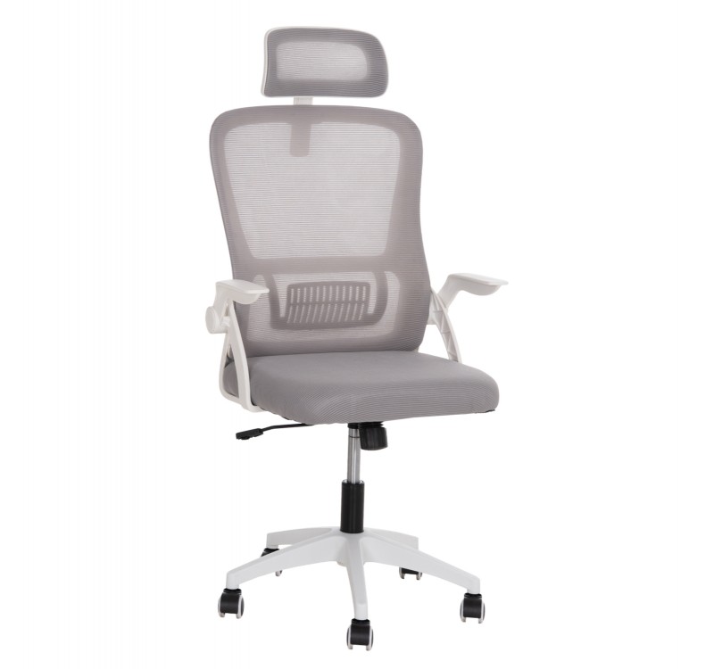 ΚΑΡΕΚΛΑ ΓΡΑΦΕΙΟΥ BLAZER HM1205.02 ΓΚΡΙ MESH-ΛΕΥΚΟΣ ΣΚΕΛΕΤΟΣ 60x58x110-130Υεκ.