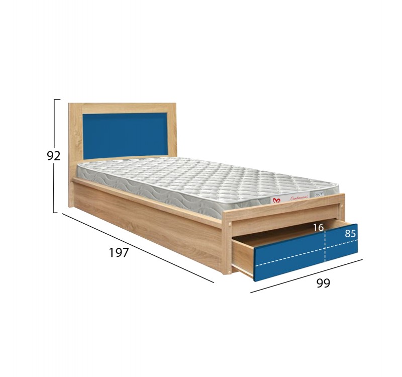 ΚΡΕΒΑΤΙ ΠΑΙΔΙΚΟ ΜΕ ΣΥΡΤΑΡΙ PLAYROOM HM21326 ΜΕΛΑΜΙΝΗ ΣΕ SONAMA/ΣΙΕΛ--ΜΕ ΣΤΡΩΜΑ 90x190εκ