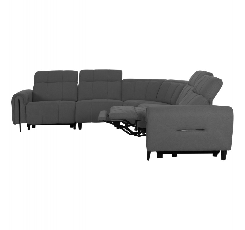 ΓΩΝΙΑΚΟΣ ΚΑΝΑΠΕΣ ΜΕ RECLINE ORACLE HM3290.01 ΓΚΡΙ ΥΦΑΣΜΑ 260x260x90(κάθισμα)x94Υεκ.