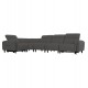 ΓΩΝΙΑΚΟΣ ΚΑΝΑΠΕΣ ΜΕ RECLINE ORACLE HM3290.01 ΓΚΡΙ ΥΦΑΣΜΑ 260x260x90(κάθισμα)x94Υεκ.