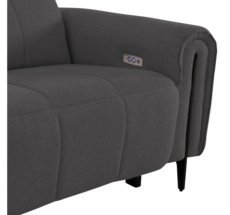 ΓΩΝΙΑΚΟΣ ΚΑΝΑΠΕΣ ΜΕ RECLINE ORACLE HM3290.01 ΓΚΡΙ ΥΦΑΣΜΑ 260x260x90(κάθισμα)x94Υεκ.