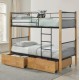 ΚΟΥΚΕΤΑ ΜΕ 2 ΣΥΡΤΑΡΙΑ & 2 ΣΤΡΩΜΑΤΑ 90X190εκ RAYVEN HM21336.02 ΞΥΛΟ ΚΑΙ ΜΕΤΑΛΛΟ