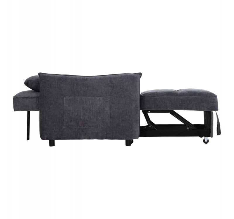 ΠΟΛΥΘΡΟΝΑ-ΚΡΕΒΑΤΙ ORYN HM3307.01 ΓΚΡΙ ΥΦΑΣΜΑ 85x88x78Υεκ.