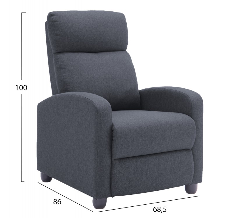 ΠΟΛΥΘΡΟΝΑ ΣΑΛΟΝΙΟΥ RELAX DROSEN HM3299.01 ΓΚΡΙ ΥΦΑΣΜΑ 68x80x93Υεκ