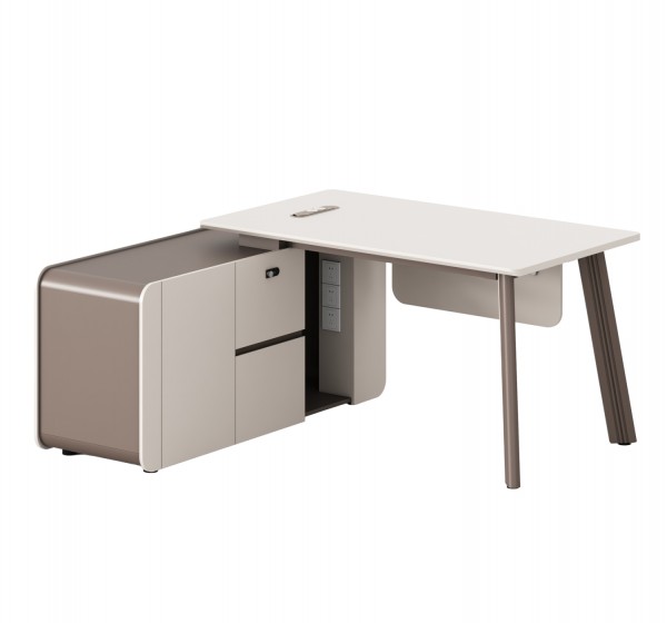 ΓΡΑΦΕΙΟ ΑΡΙΣΤΕΡΗ ΓΩΝΙΑ NEWLINE HM18272L ΜΕΛΑΜΙΝΗ ΕΚΡΟΥ-ΑΝΟΙΧΤΟ ΚΑΦΕ 160x145x75Υεκ