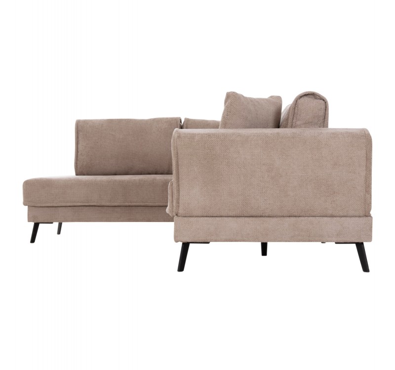 ΚΑΝΑΠΕΣ ΚΡΕΒΑΤΙ ΑΡΙΣΤΕΡΗ ΓΩΝΙΑ ZENORA HM3337.03L ΜΠΕΖ ΥΦΑΣΜΑ 303x214x80Υεκ