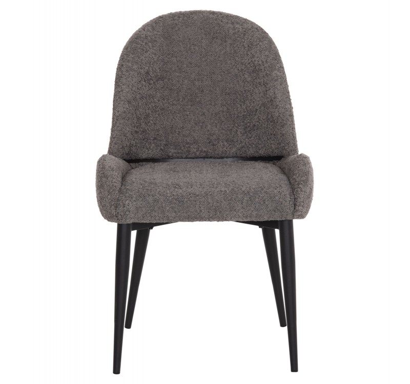 ΚΑΡΕΚΛΑ SARKY HM8585.11 ΥΦΑΣΜΑ ΜΠΟΥΚΛΕ ΓΚΡΙ ΜΕ ΜΕΤΑΛΛΙΚΑ ΠΟΔΙΑ 56x64x88Yεκ.