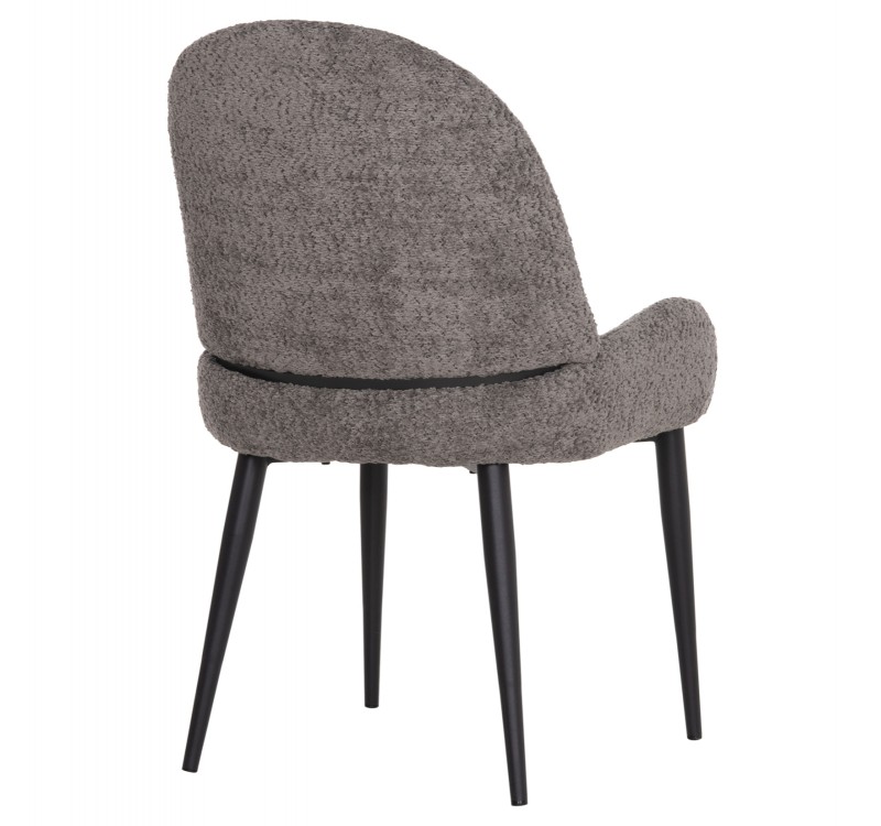 ΚΑΡΕΚΛΑ SARKY HM8585.11 ΥΦΑΣΜΑ ΜΠΟΥΚΛΕ ΓΚΡΙ ΜΕ ΜΕΤΑΛΛΙΚΑ ΠΟΔΙΑ 56x64x88Yεκ.