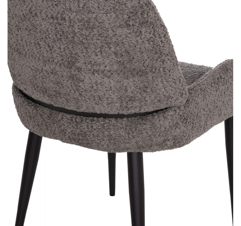 ΚΑΡΕΚΛΑ SARKY HM8585.11 ΥΦΑΣΜΑ ΜΠΟΥΚΛΕ ΓΚΡΙ ΜΕ ΜΕΤΑΛΛΙΚΑ ΠΟΔΙΑ 56x64x88Yεκ.