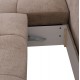ΚΑΝΑΠΕΣ ΚΡΕΒΑΤΙ ΑΡΙΣΤΕΡΗ ΓΩΝΙΑ COMFYRA HM3336.03L ΜΠΕΖ ΥΦΑΣΜΑ 268x180x83Υεκ