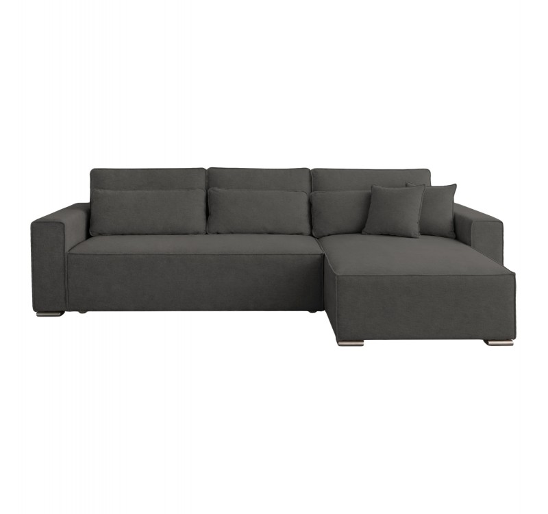 ΚΑΝΑΠΕΣ ΚΡΕΒΑΤΙ ΑΝΑΣΤΡΕΨΙΜH ΓΩΝΙΑ CORNERA HM3335.01 ΓΚΡΙ ΥΦΑΣΜΑ 269x155x89Yεκ