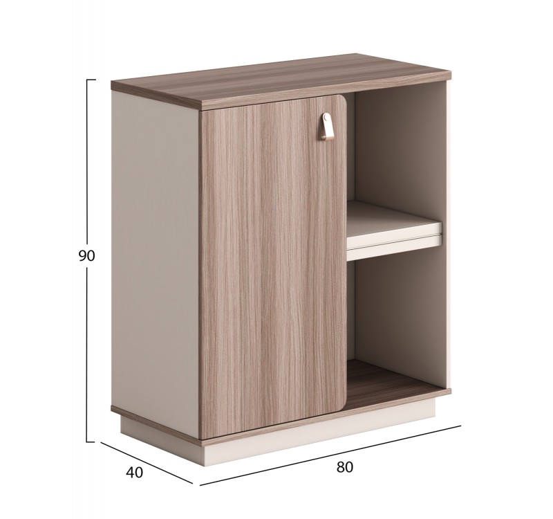 ΝΤΟΥΛΑΠΙ/ΒΙΒΛΙΟΘΗΚΗ ΣΕΙΡΑ SUPERON HM2143 ΜΕΛΑΜΙΝΗ ΜΠΕΖ & ΦΥΣΙΚΟ 80x40x90Υεκ.