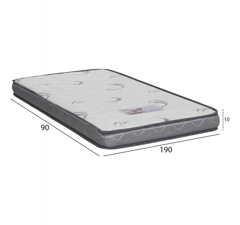 ΣΤΡΩΜΑ ΑΦΡΟΥ TRICO HM743 ΛΕΥΚΟ 90x190x10(πάχος)εκ.--ROLL-PACKING