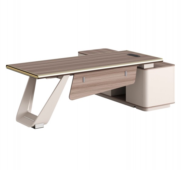 ΓΡΑΦΕΙΟ ΑΡΙΣΤΕΡΗ ΓΩΝΙΑ SUPERON HM2139L ΜΕΛΑΜΙΝΗ ΣΕ ΦΥΣΙΚΟ-ΜΠΕΖ--ΜΕΤΑΛ.ΠΟΔΙ 240x180x76Υεκ