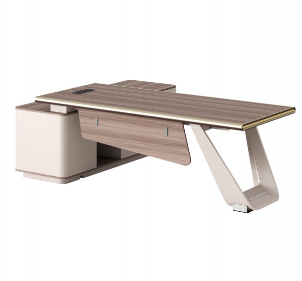 ΓΡΑΦΕΙΟ ΔΕΞΙΑ ΓΩΝΙΑ SUPERON HM2139R ΜΕΛΑΜΙΝΗ ΦΥΣΙΚΟ-ΜΠΕΖ--ΜΕΤΑΛ. ΠΟΔΙ 240x180x76Υ