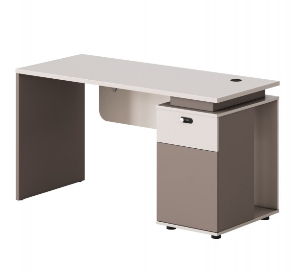 ΓΡΑΦΕΙΟ ΜΕ ΔΕΞΙ ΝΤΟΥΛΑΠΙ NEWLINE HM18274R ΜΕΛΑΜΙΝΗ ΕΚΡΟΥ-ΑΝΟΙΧΤΟ ΚΑΦΕ 120x60x75Υ