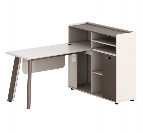 ΓΡΑΦΕΙΟ ΔΕΞΙΑ ΓΩΝΙΑ NEWLINE HM18275R ΜΕΛΑΜΙΝΗ ΕΚΡΟΥ--ΠΟΔΙΑ ΑΛΟΥΜΙΝΙΟΥ 160x120x105Υεκ