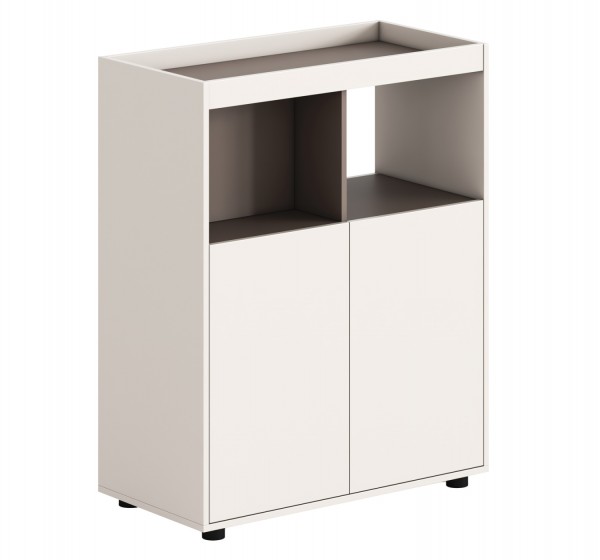 ΝΤΟΥΛΑΠΙ ΒΙΒΛΙΟΘΗΚΗ NEWLINE HM18284 ΜΕΛΑΜΙΝΗ ΚΡΕΜ-ΑΝΟΙΧΤΟ ΚΑΦΕ 80x40x100Υεκ