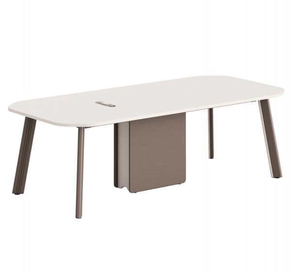 ΓΡΑΦΕΙΟ ΣΥΝΕΡΓΑΣΙΑΣ NEWLINE HM18278 ΜΕΛΑΜΙΝΗ ΚΡΕΜ-ΠΟΔΙΑ ΑΛΟΥΜΙΝΙΟΥ 240x110x75Υεκ