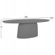 ΤΡΑΠΕΖΙ ΤΡΑΠΕΖΑΡΙΑΣ ΟΒΑΛ BRECCAN HM6577.01 ΓΚΡΙ FIBER CEMENT 240x100x75Υεκ.