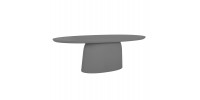 ΤΡΑΠΕΖΙ ΤΡΑΠΕΖΑΡΙΑΣ ΟΒΑΛ BRECCAN HM6577.01 ΓΚΡΙ FIBER CEMENT 240x100x75Υεκ.