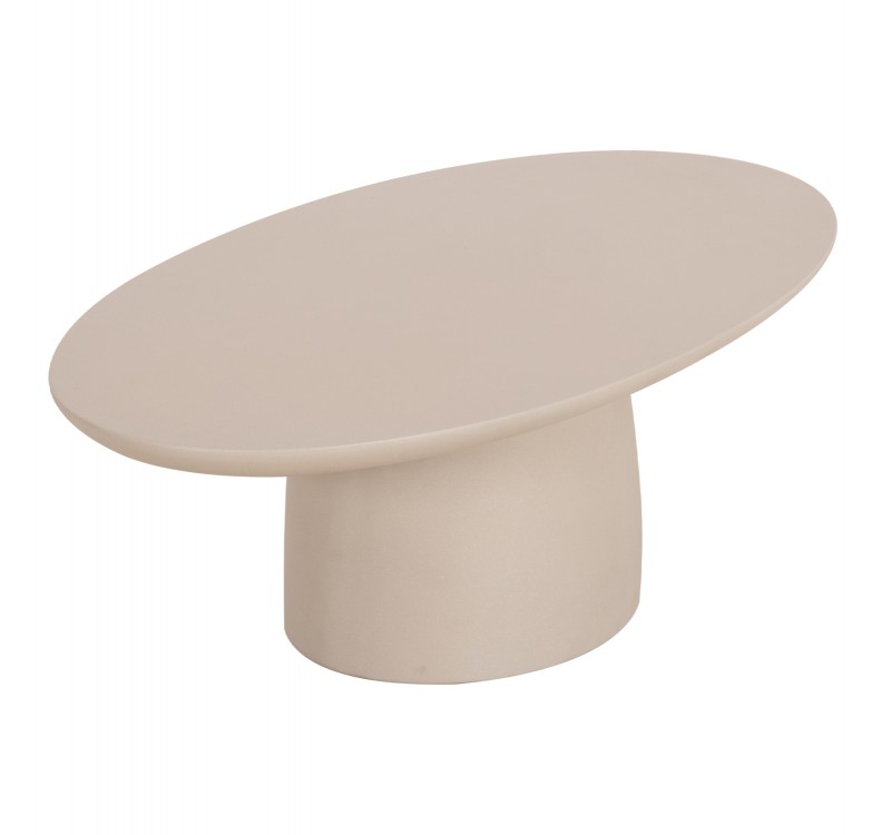 ΤΡΑΠΕΖΙ ΣΑΛΟΝΙΟΥ FIBER CEMENT ΟΒΑΛ BRECCAN HM6594.02 ΜΠΕΖ 130x70x42Υεκ