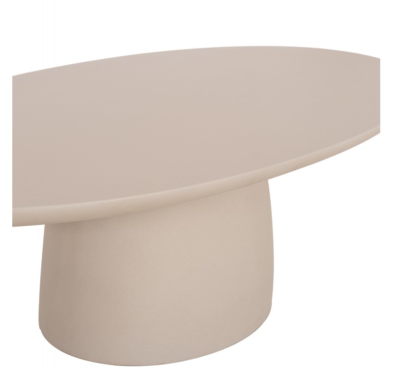 ΤΡΑΠΕΖΙ ΣΑΛΟΝΙΟΥ FIBER CEMENT ΟΒΑΛ BRECCAN HM6594.02 ΜΠΕΖ 130x70x42Υεκ