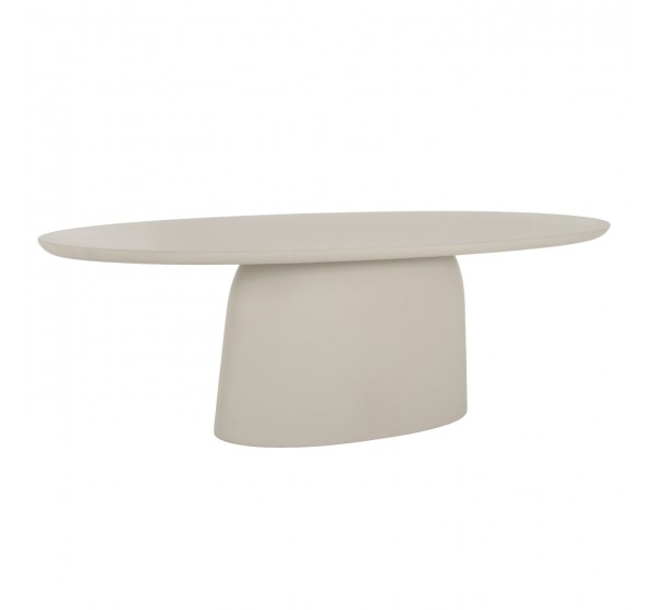 ΤΡΑΠΕΖΙ ΣΑΛΟΝΙΟΥ ΟΒΑΛ BRECCAN HM6594.02 ΜΠΕΖ FIBER CEMENT 130x70x40Υεκ