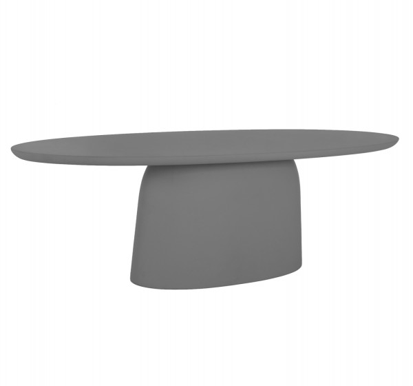 ΤΡΑΠΕΖΙ ΣΑΛΟΝΙΟΥ ΟΒΑΛ BRECCAN HM6594.01 ΓΚΡΙ FIBER CEMENT 130x70x40Υεκ